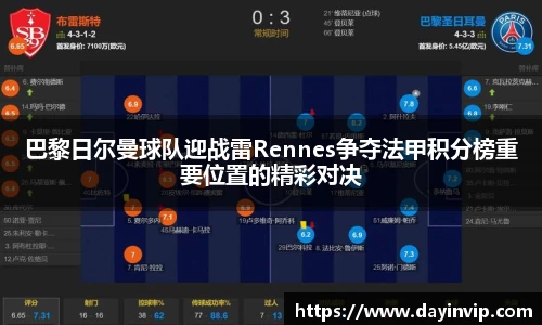 巴黎日尔曼球队迎战雷Rennes争夺法甲积分榜重要位置的精彩对决